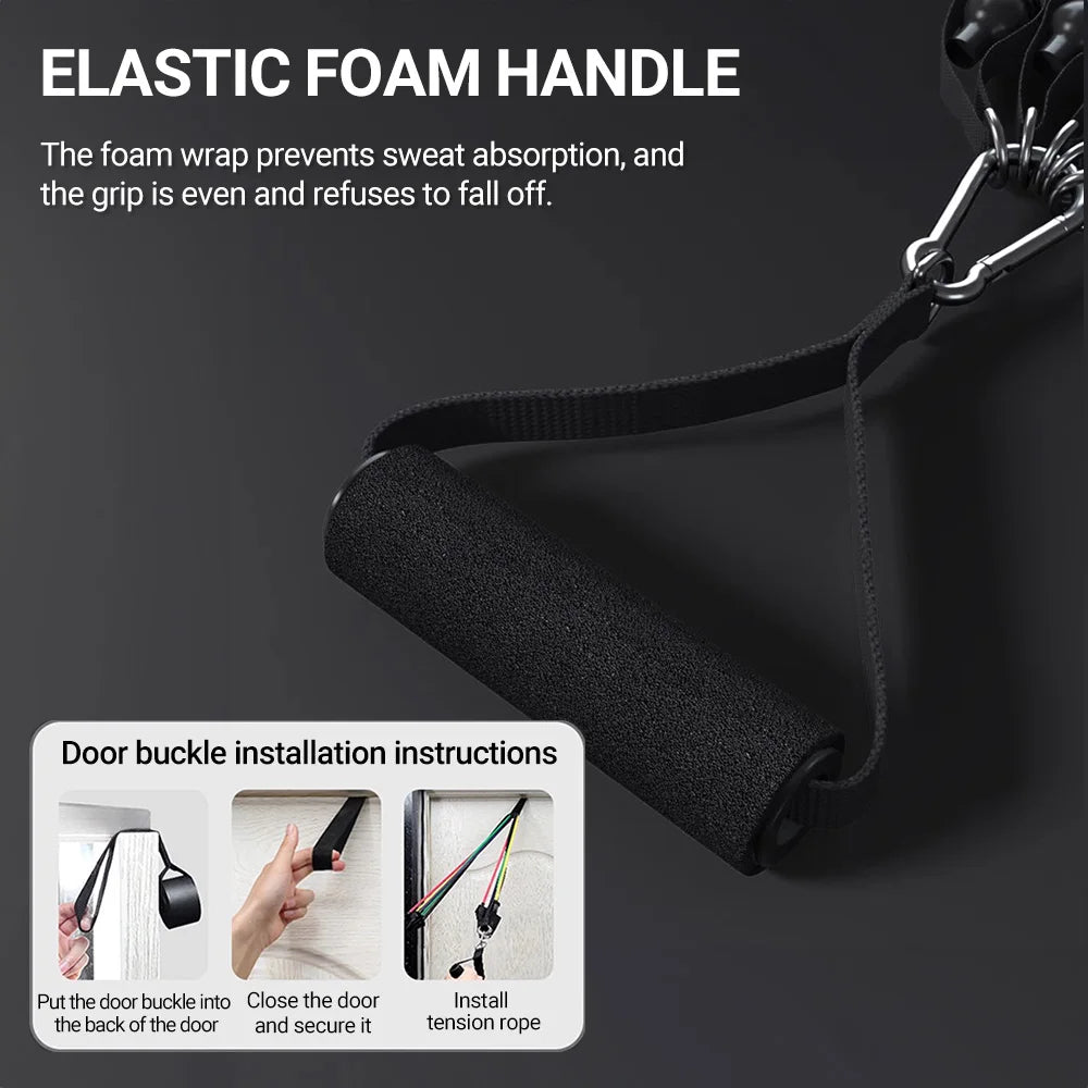 Ultimate Home Gym: Portable Resistance Bands Set for Full Body Muscle Training