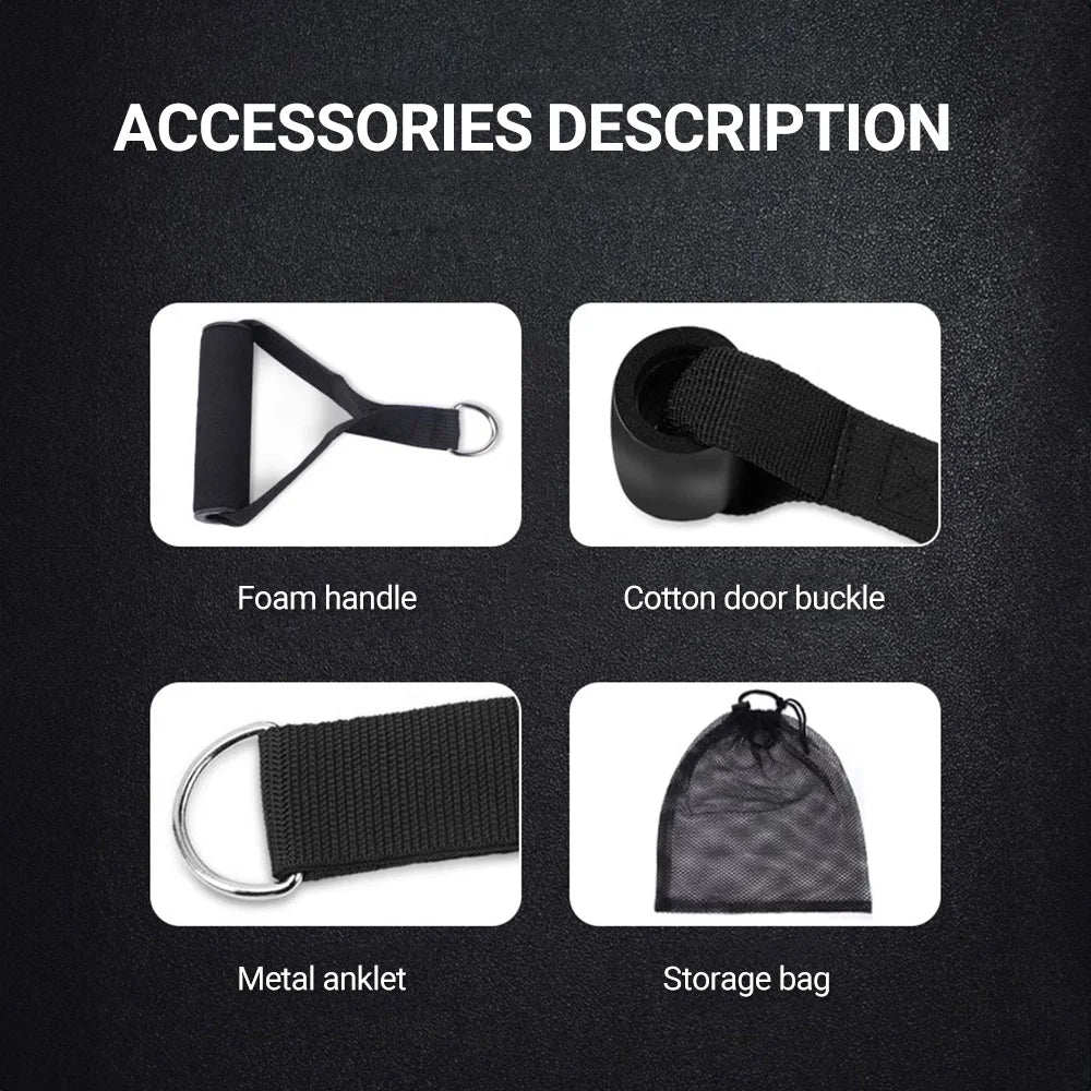 Ultimate Home Gym: Portable Resistance Bands Set for Full Body Muscle Training