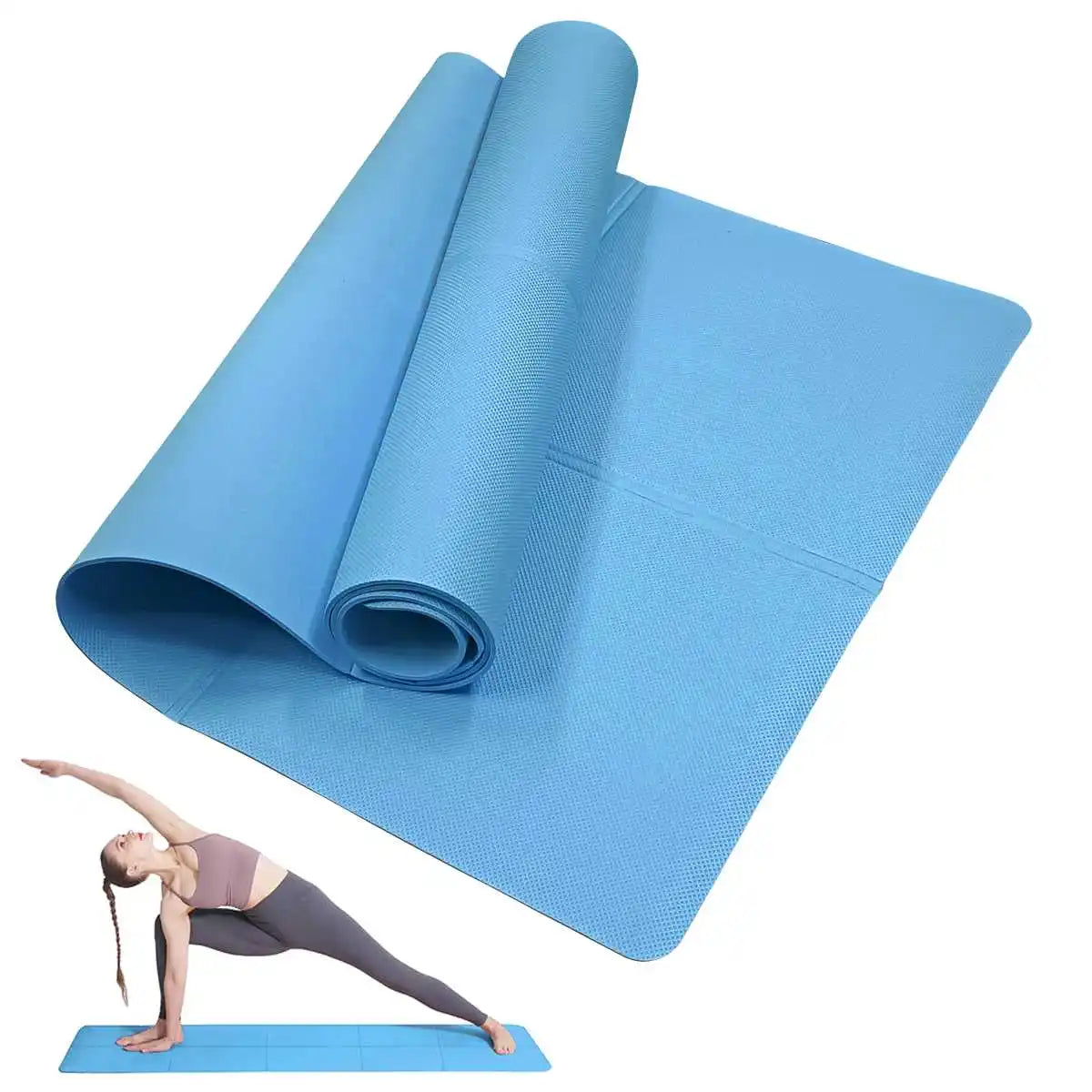 4mm Thick Non-Slip EVA Foam Yoga Mat for Pilates & Gymnastics