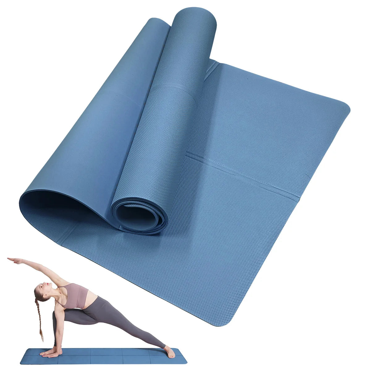 4mm Thick Non-Slip EVA Foam Yoga Mat for Pilates & Gymnastics