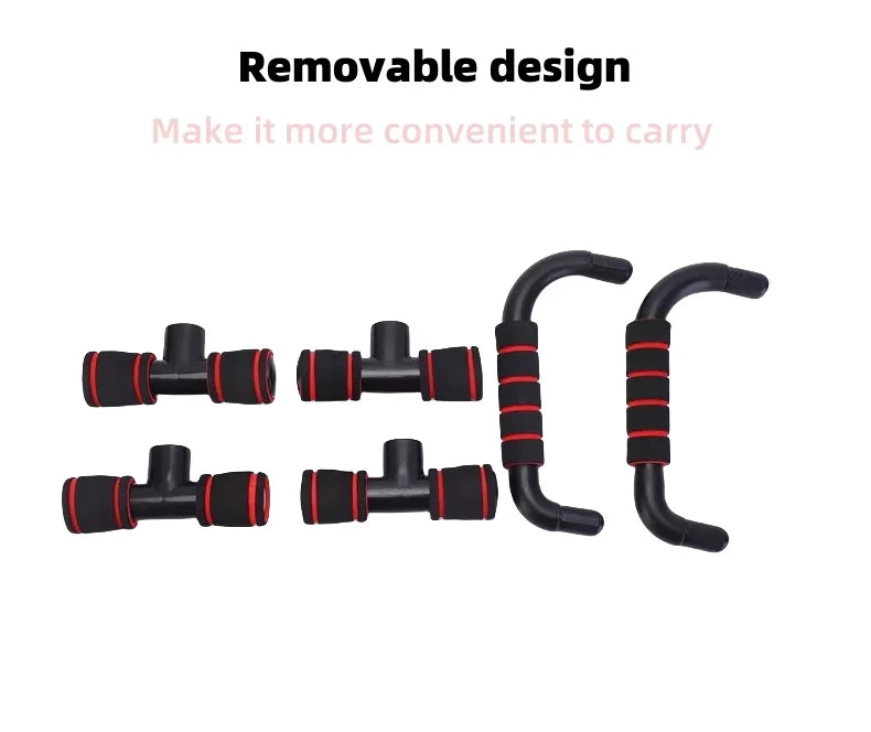 حافظ على معصميك، وابنِ عضلات صدرك: قضبان دعم مريحة على شكل حرف I لتمارين الضغط المنزلية 