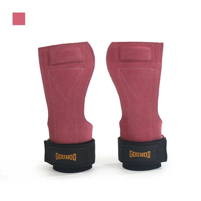 Premium Cowhide Palm Guards with Wrist Wraps for Heavy Lifting